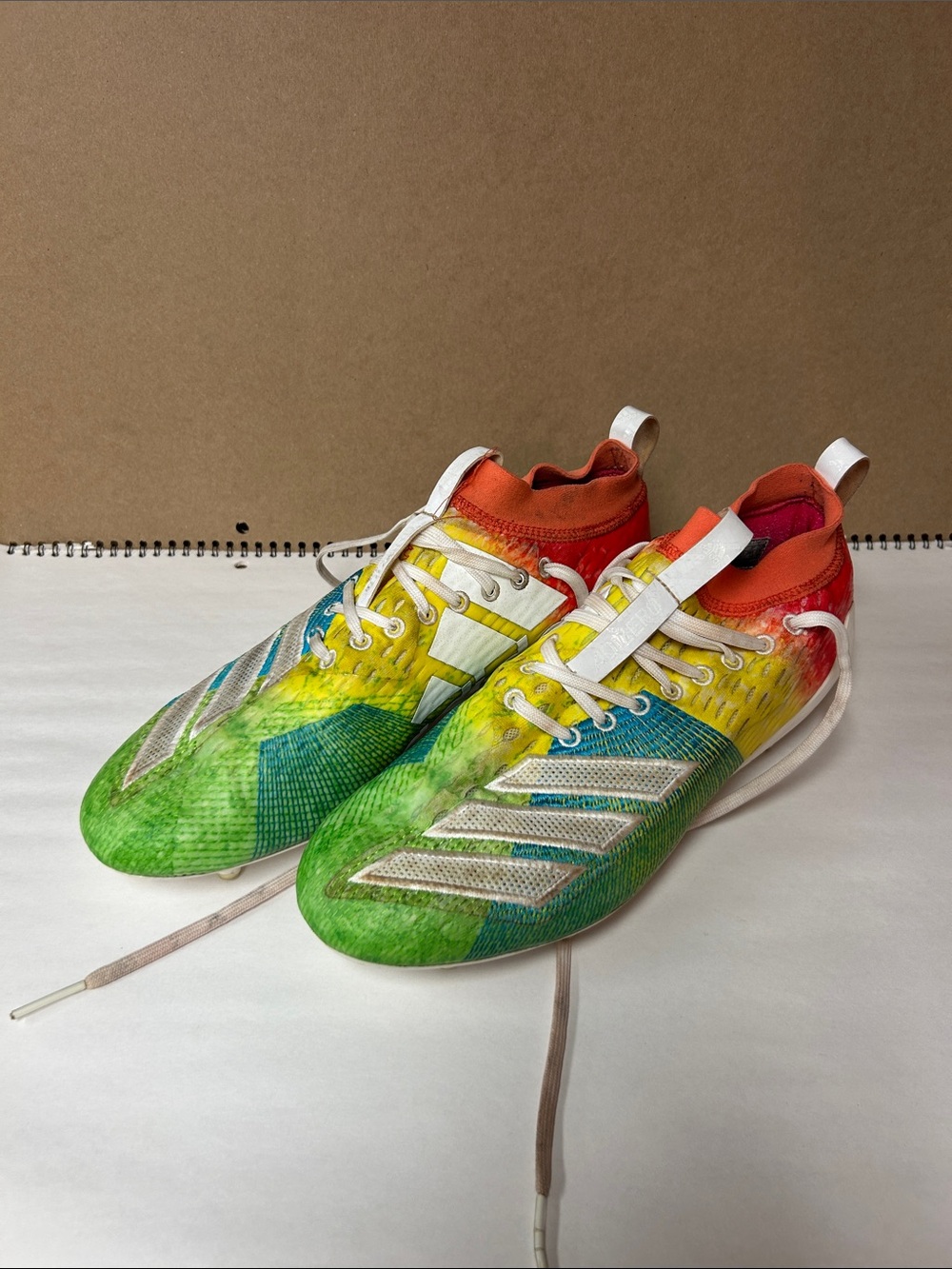 adidas Men's Multicolor Athletic Cleats - Green/Yellow/Blue/Red